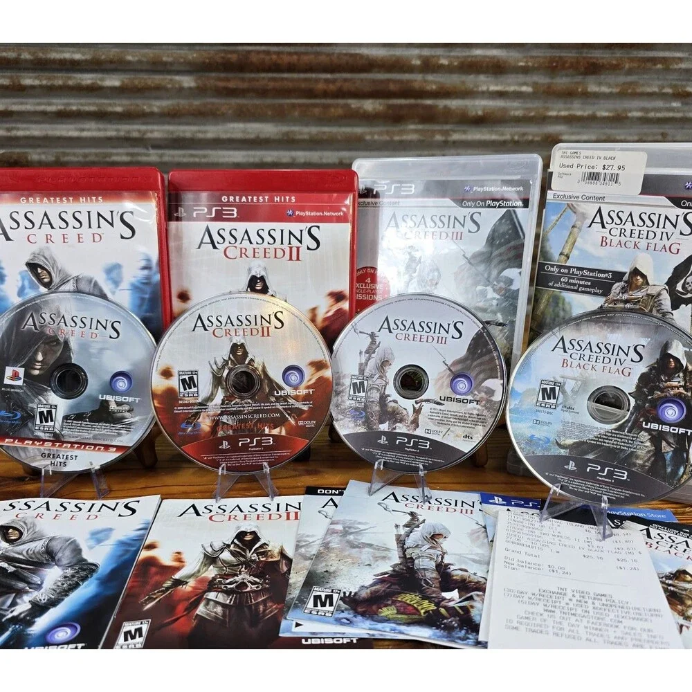 Assassins Creed Lot of 4 (Sony Playstation 3) All CIB Complete and MINTY!